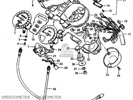 SPEEDOMETER - TACHOMETER - GR650 1983 (D) (E01 E02 E04 06 15 16 17 18 21 22 24 25 26 34 39)