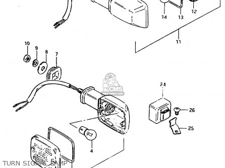 TURN SIGNAL LAMP - GR650 1983 (D) (E01 E02 E04 06 15 16 17 18 21 22 24 25 26 34 39)