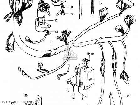 WIRING HARNESS - GR650 1983 (D) (E01 E02 E04 06 15 16 17 18 21 22 24 25 26 34 39)