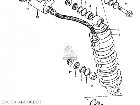 SHOCK ABSORBER - GR650 1983 (D) (E01 E02 E04 06 15 16 17 18 21 22 24 25 26 34 39)