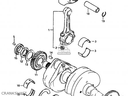 CRANKSHAFT - GR650 1983 (D) (E01 E02 E04 06 15 16 17 18 21 22 24 25 26 34 39)