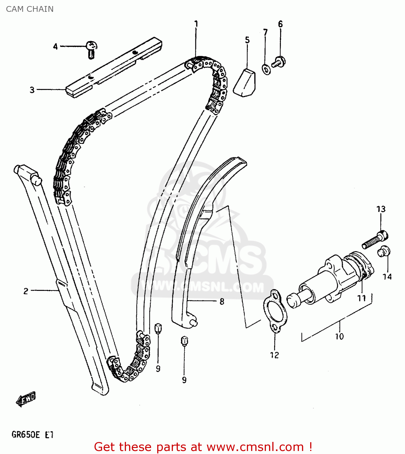 CAM CHAIN GR650 1984 (E) (E01 E04 E15 E16 E17 E21 E22 E24 E26 E34 E39)