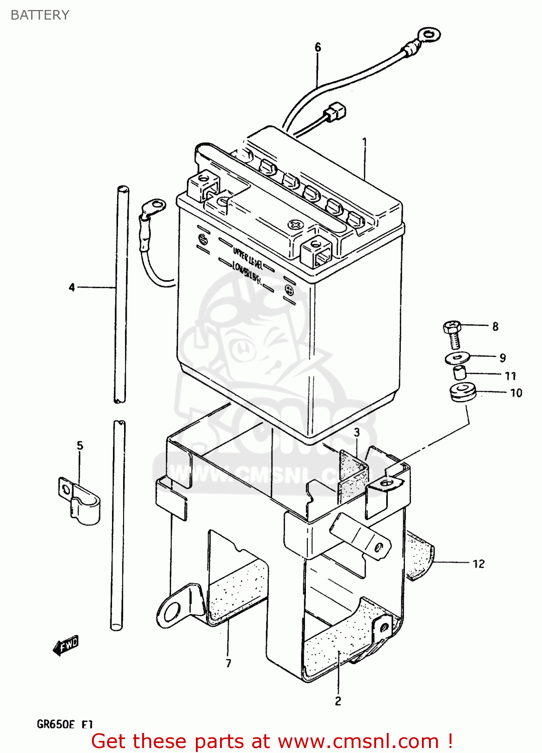 BATTERY GR650 1984 (E) (E01 E04 E15 E16 E17 E21 E22 E24 E26 E34 E39)