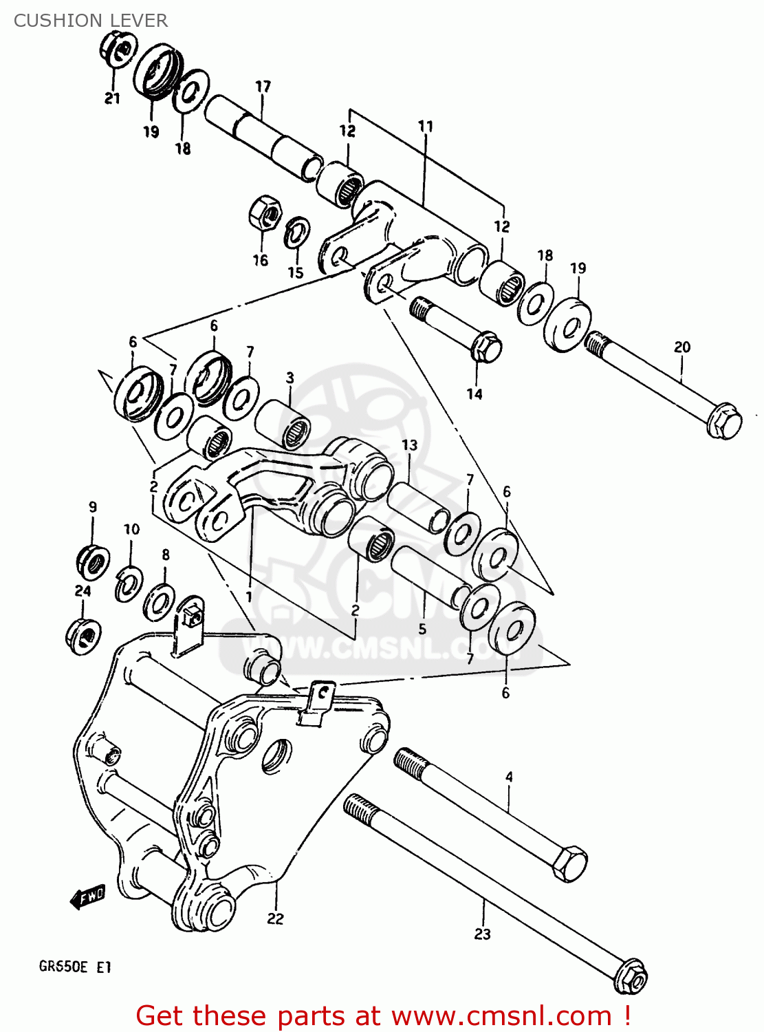 CUSHION LEVER GR650 1984 (E) (E01 E04 E15 E16 E17 E21 E22 E24 E26 E34 E39)
