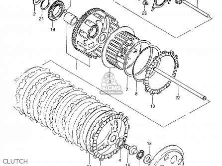 CLUTCH - GR650 1984 (E) (E01 E04 E15 E16 E17 E21 E22 E24 E26 E34 E39)