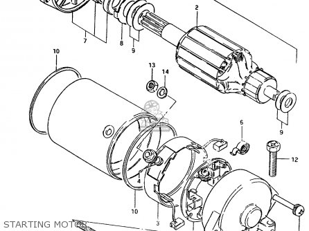STARTING MOTOR - GR650 1984 (E) (E01 E04 E15 E16 E17 E21 E22 E24 E26 E34 E39)