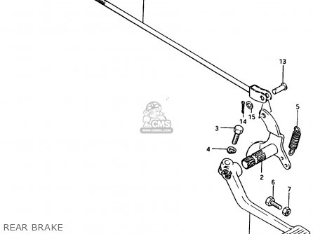 REAR BRAKE - GR650 1984 (E) (E01 E04 E15 E16 E17 E21 E22 E24 E26 E34 E39)