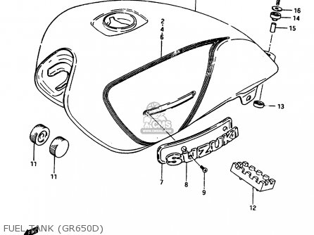 FUEL TANK (GR650D) - GR650 1984 (E) (E01 E04 E15 E16 E17 E21 E22 E24 E26 E34 E39)