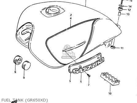 FUEL TANK (GR650XD) - GR650 1984 (E) (E01 E04 E15 E16 E17 E21 E22 E24 E26 E34 E39)