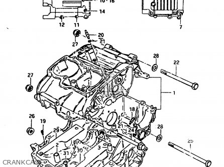 CRANKCASE - GR650 1984 (E) (E01 E04 E15 E16 E17 E21 E22 E24 E26 E34 E39)