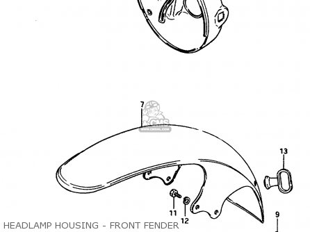 HEADLAMP HOUSING - FRONT FENDER - GR650 1984 (E) (E01 E04 E15 E16 E17 E21 E22 E24 E26 E34 E39)