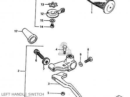 LEFT HANDLE SWITCH - GR650 1984 (E) (E01 E04 E15 E16 E17 E21 E22 E24 E26 E34 E39)