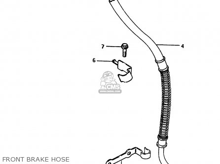 FRONT BRAKE HOSE - GR650 1984 (E) (E01 E04 E15 E16 E17 E21 E22 E24 E26 E34 E39)