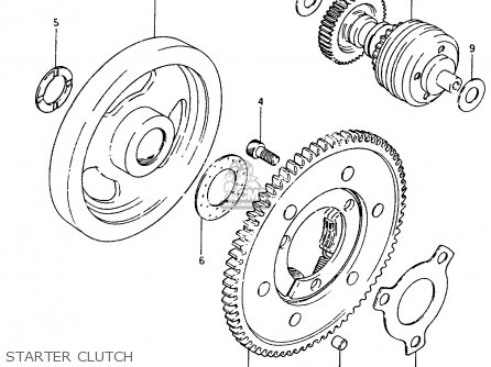 STARTER CLUTCH - GR650 1984 (E) (E01 E04 E15 E16 E17 E21 E22 E24 E26 E34 E39)