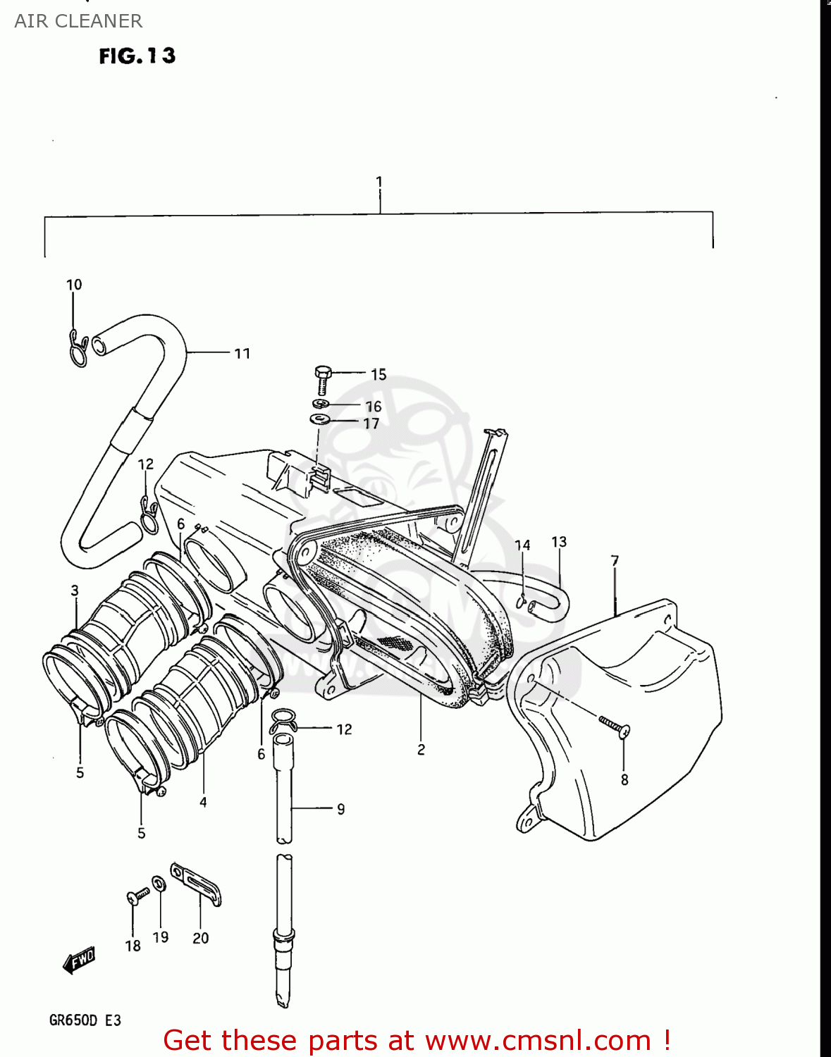 AIR CLEANER GR650 TEMPTER 1983 (D) USA (E03)