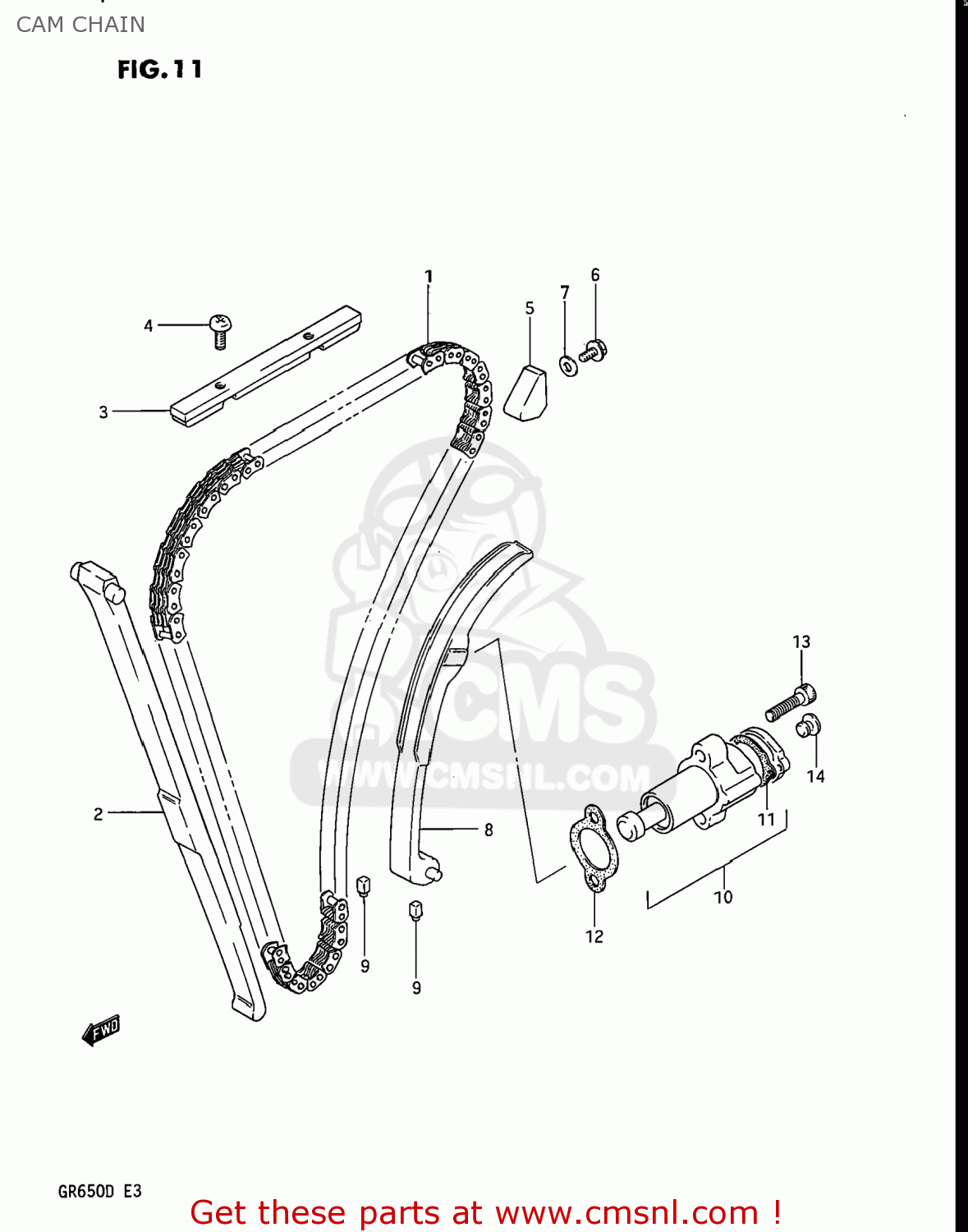 CAM CHAIN GR650 TEMPTER 1983 (D) USA (E03)