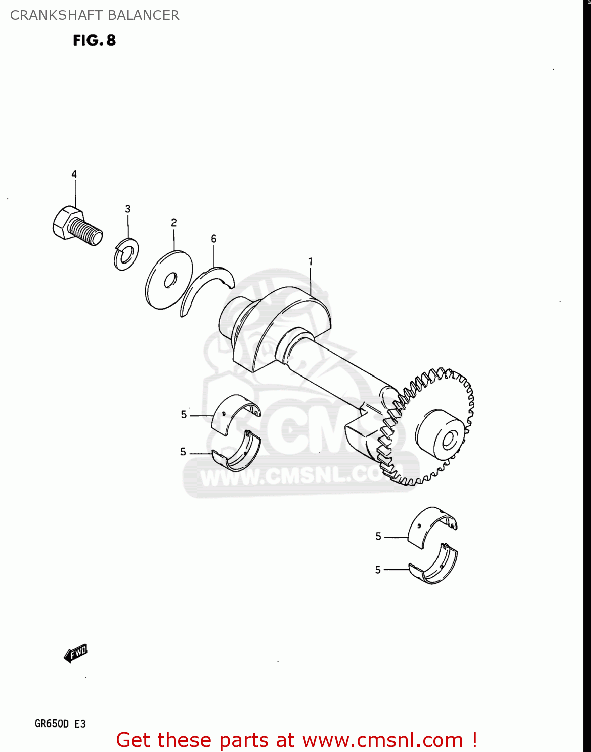 CRANKSHAFT BALANCER GR650 TEMPTER 1983 (D) USA (E03)