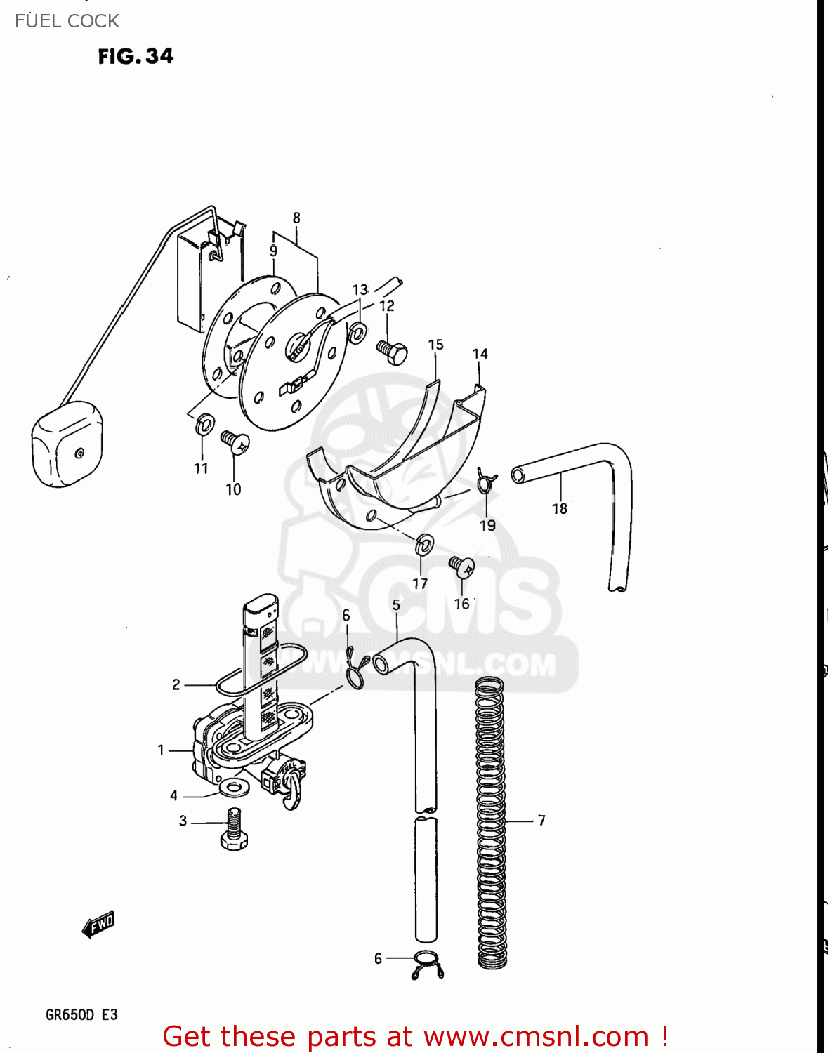 FUEL COCK GR650 TEMPTER 1983 (D) USA (E03)