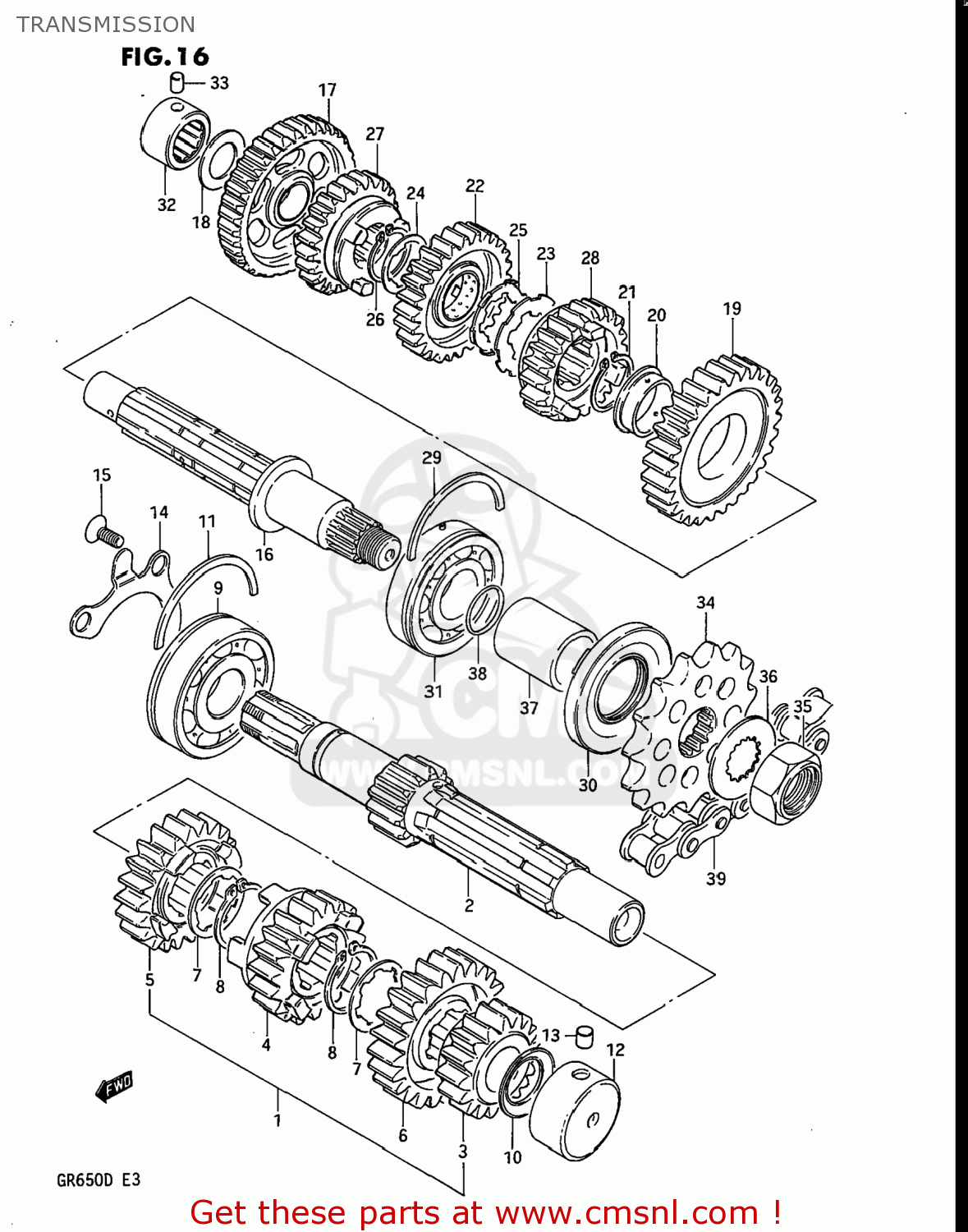 TRANSMISSION GR650 TEMPTER 1983 (D) USA (E03)
