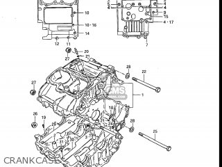 CRANKCASE - GR650 TEMPTER 1983 (D) USA (E03)