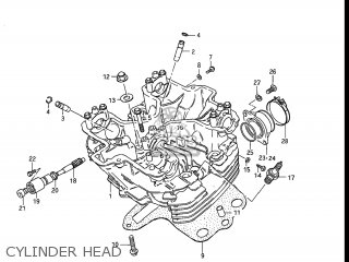 CYLINDER HEAD - GR650 TEMPTER 1983 (D) USA (E03)