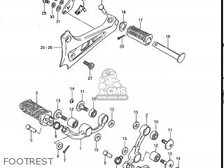 FOOTREST - GR650 TEMPTER 1983 (D) USA (E03)