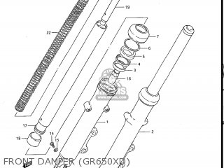 FRONT DAMPER (GR650XD) - GR650 TEMPTER 1983 (D) USA (E03)