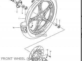 FRONT WHEEL (GR650D) - GR650 TEMPTER 1983 (D) USA (E03)