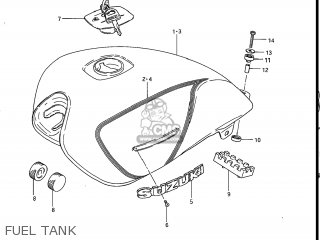 FUEL TANK - GR650 TEMPTER 1983 (D) USA (E03)