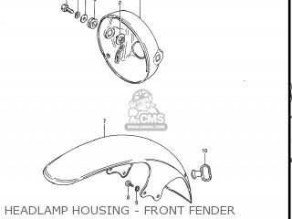 HEADLAMP HOUSING - FRONT FENDER - GR650 TEMPTER 1983 (D) USA (E03)