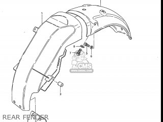 REAR FENDER - GR650 TEMPTER 1983 (D) USA (E03)