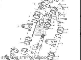 STEERING STEM (GR650XD) - GR650 TEMPTER 1983 (D) USA (E03)