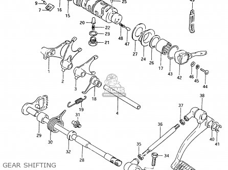 GEAR SHIFTING - GR650X 1983 (D) (E01 E02 E06 E22 E24 E39)