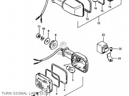 TURN SIGNAL LAMP (E22) - GR650X 1983 (D) (E01 E02 E06 E22 E24 E39)