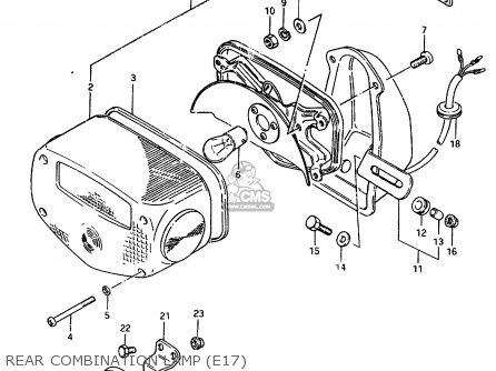 REAR COMBINATION LAMP (E17) - GR650X 1983 (D) (E01 E02 E06 E22 E24 E39)