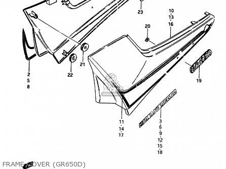 FRAME COVER (GR650D) - GR650X 1983 (D) (E01 E02 E06 E22 E24 E39)
