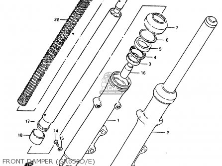 FRONT DAMPER (GR650D/E) - GR650X 1983 (D) (E01 E02 E06 E22 E24 E39)