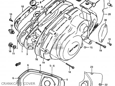 CRANKCASE COVER - GR650X 1983 (D) (E01 E02 E06 E22 E24 E39)