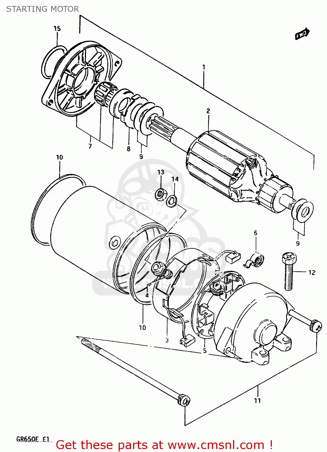 STARTING MOTOR GR650X 1984 (E) GENERAL EXPORT GERMANY AUSTRALIA (E01 E22 E24)