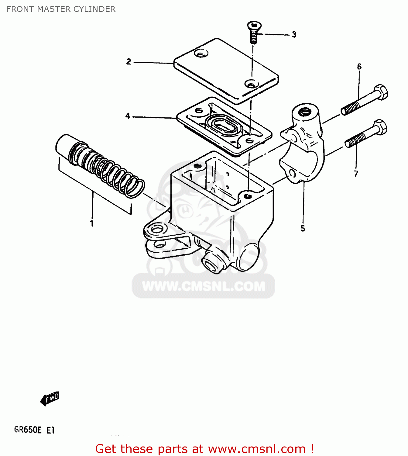 FRONT MASTER CYLINDER GR650X 1984 (E) GENERAL EXPORT GERMANY AUSTRALIA (E01 E22 E24)