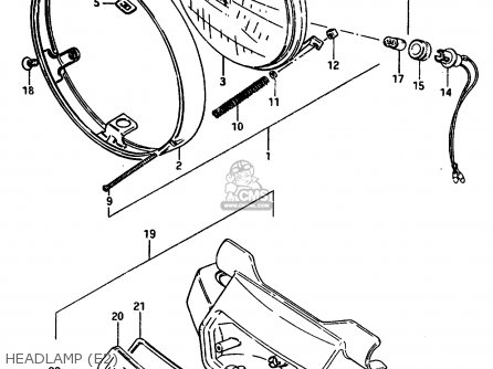 HEADLAMP (E2) - GR650X 1984 (E) GENERAL EXPORT GERMANY AUSTRALIA (E01 E22 E24)
