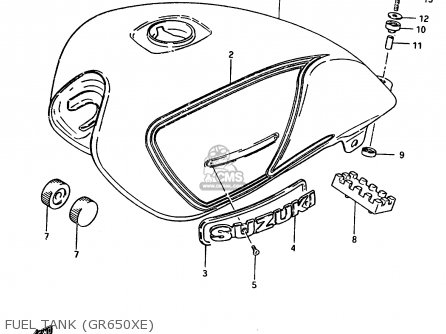 FUEL TANK (GR650XE) - GR650X 1984 (E) GENERAL EXPORT GERMANY AUSTRALIA (E01 E22 E24)
