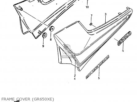 FRAME COVER (GR650XE) - GR650X 1984 (E) GENERAL EXPORT GERMANY AUSTRALIA (E01 E22 E24)