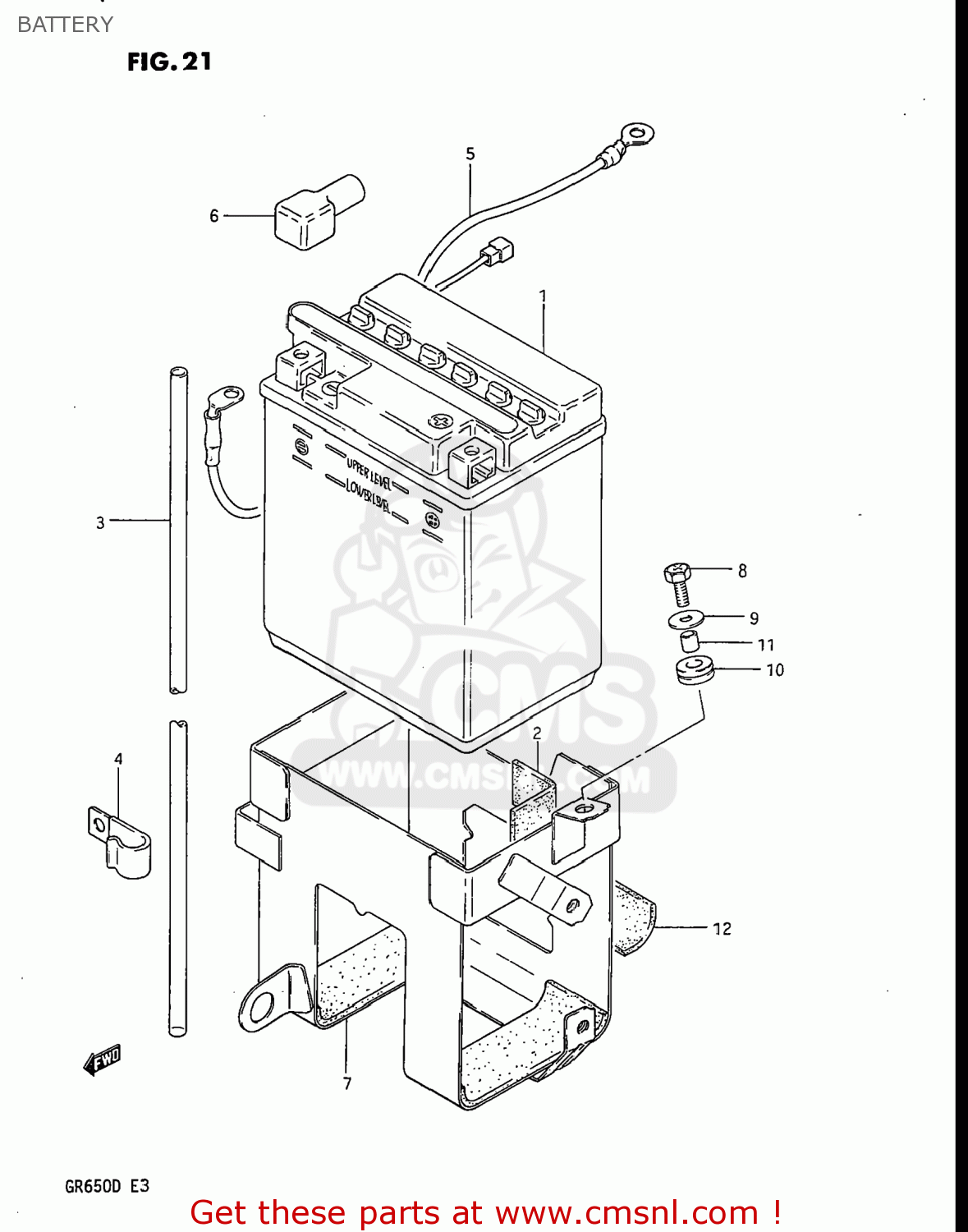 BATTERY GR650X TEMPTER 1983 (D) USA (E03)