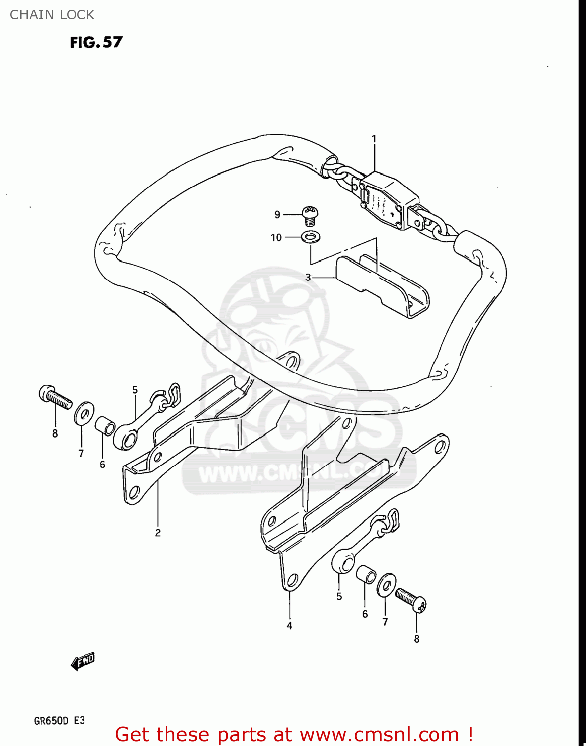 CHAIN LOCK GR650X TEMPTER 1983 (D) USA (E03)