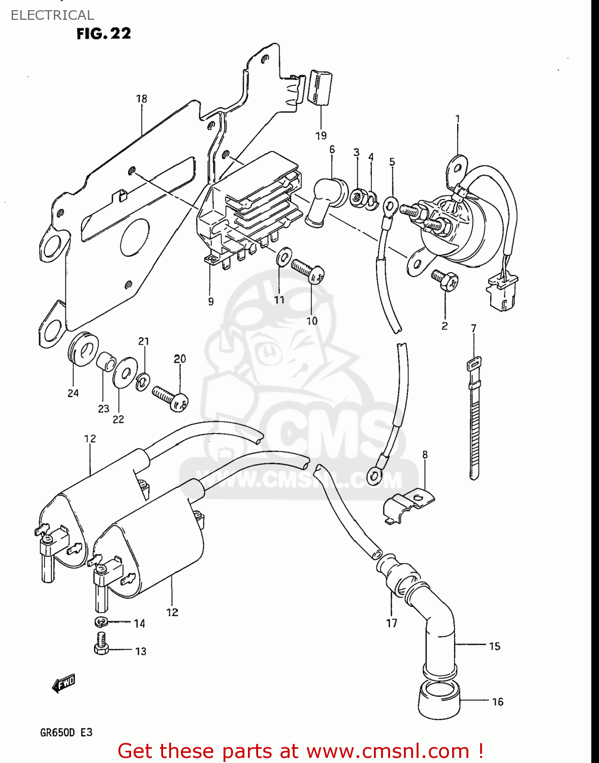 ELECTRICAL GR650X TEMPTER 1983 (D) USA (E03)