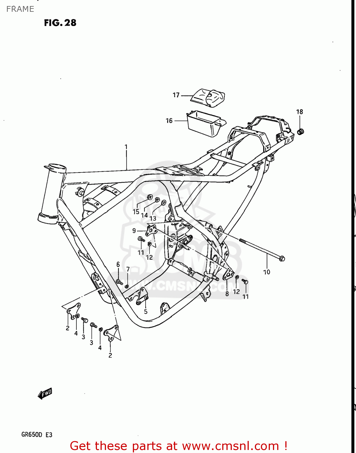 FRAME GR650X TEMPTER 1983 (D) USA (E03)