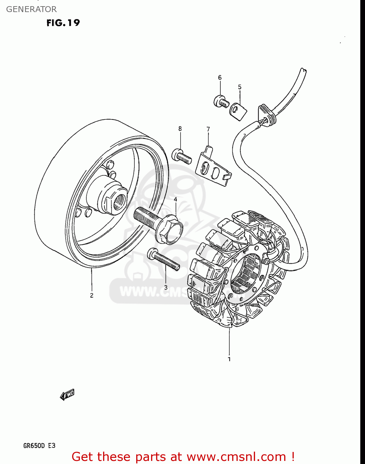 GENERATOR GR650X TEMPTER 1983 (D) USA (E03)