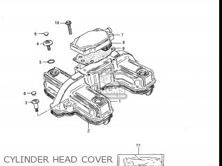 CYLINDER HEAD COVER - GR650X TEMPTER 1983 (D) USA (E03)