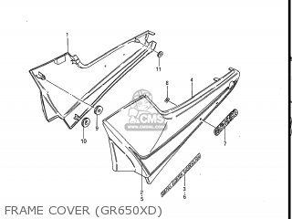 FRAME COVER (GR650XD) - GR650X TEMPTER 1983 (D) USA (E03)
